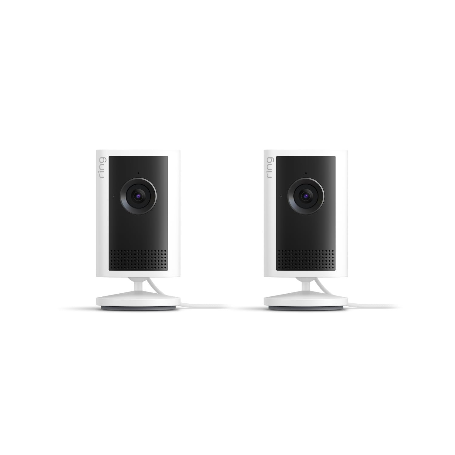Ring Indoor Cam 2K (newest model) — Retinal 2K for crisp, true-to-life video quality, 6x Enhanced Zoom, Night Vision, 2-pack, White